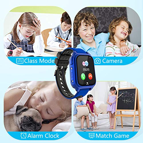 Kids Smartwatch Phone - IP67 Waterproof GPS Tracker Smartwatch for Boys Girls, Voice Chat SOS Remote Monitoring Safe Zone Alarm Camera Birthday for Kids
