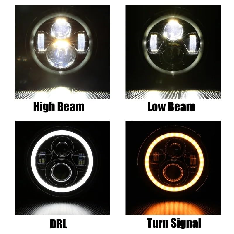 5 3/4 "Phare De Moto Rond 5.75 Pouces Phare LED DRL Adapté For