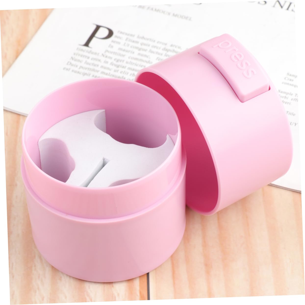 FRCOLOR Eyelash Glue Storage Container Sealed Jar for Professional Lash Glue Large Capacity Box 3 Separate Compartments