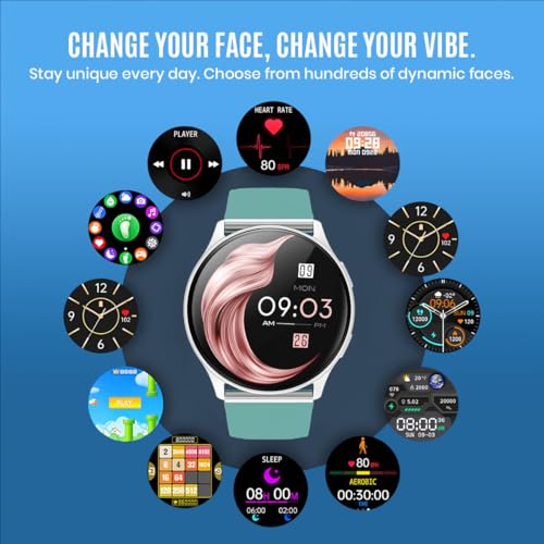Image of GameSir Active 5 Smart Watch AMOLED Display 1.3 inch Screen, 360 * 360 Resolution, IP68 Waterproof with Multiple Watch Faces Bluetooth Calling Round Dial Smartwatch for Men & Women(Light Green)