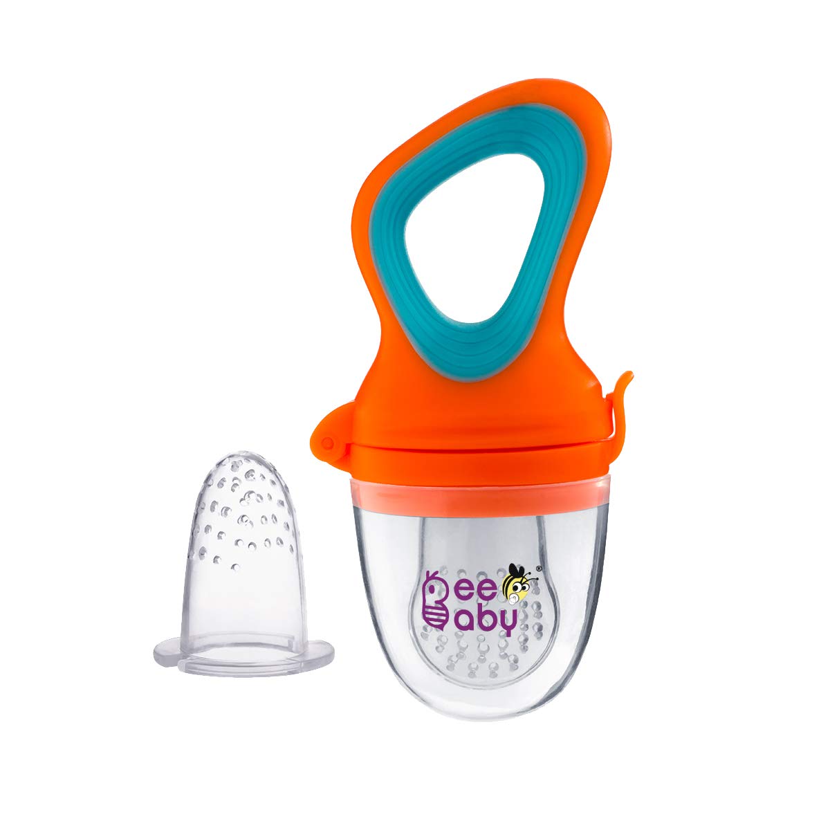 BeeBaby Soft Silicone Nibbler with Extra Mesh for Babies, Baby Fruit & Food Feeder, Anti Choking Fruit Pacifier, Teether for Infant, 100% BPA Free, 3 Months+ (Fresh - Orange) (B08CHJNKQ2) Amazon Price History, Amazon Price Tracker
