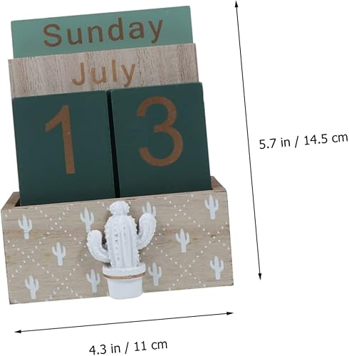 Miniatura 9 de 1 bloque de escritorio con calendario, decoración de escritorio, decoración de escritorio, bloque de madera, decoración de aula, calendario de