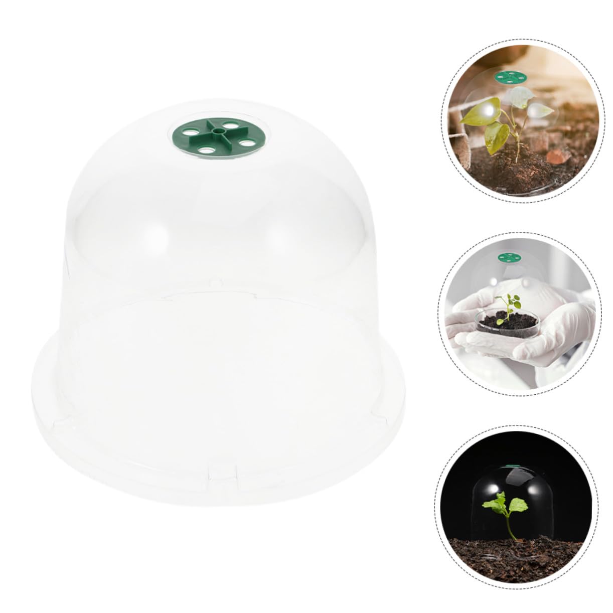 Yardenfun 3 Stück Mini Gewächshaus Pflanzkuppel aus Robustem Pet Material Transparente Pflanzenhaube für Anzucht Frostschutz und Schutz im Garten Vielseitig als Garten Cloche für Blumen
