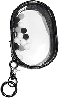 Portable Black Doll Storage Case - Dustproof Clear Doll Display Case Keychain - Portable Doll Storage Case Bag with Zipper Closure Keychain for Collectibles Action Figures Yuxun