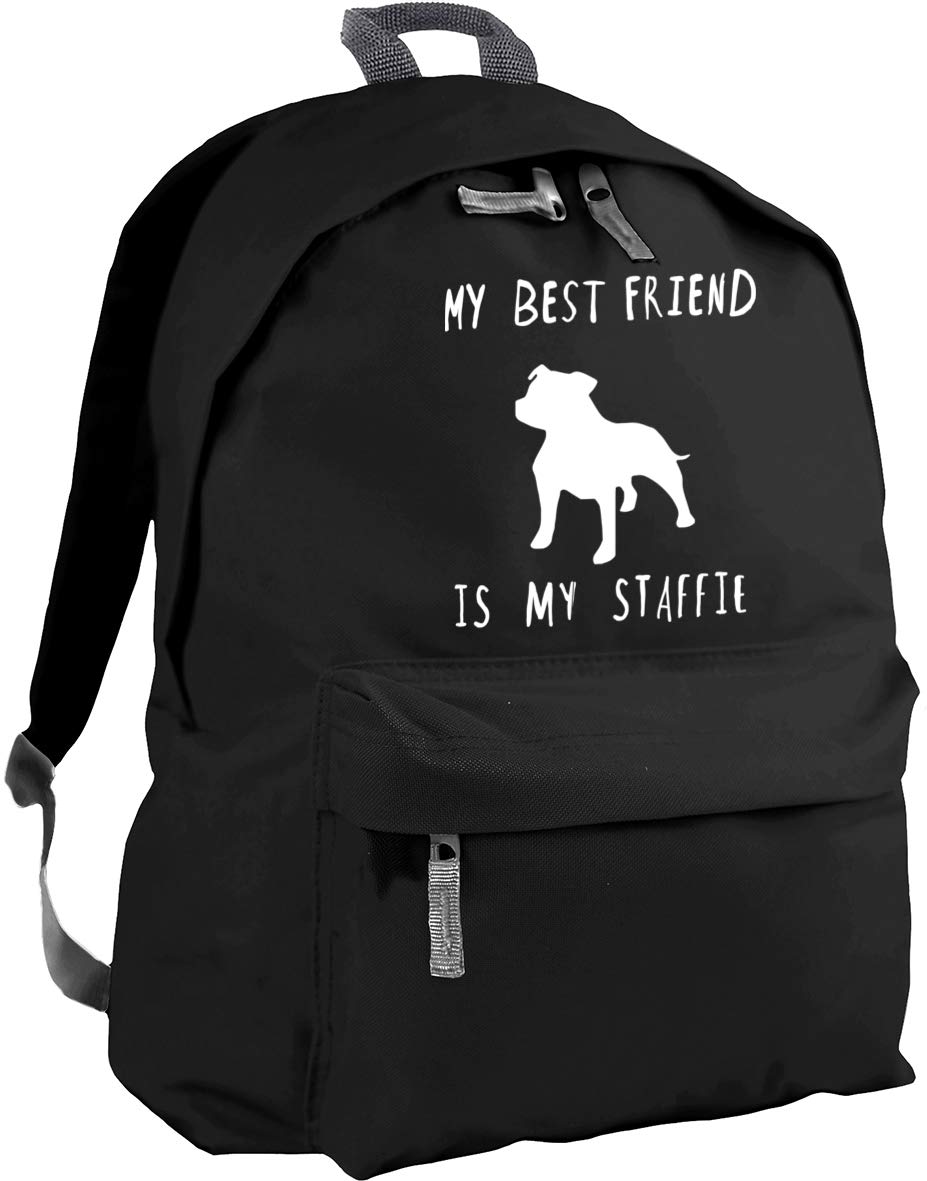 Hippowarehouse My best friend is my staffie dog backpack ruck sack Dimensions: 31 x 42 x 21 cm Capacity: 18 litres