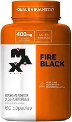 Fire Black 60 Cápsulas Cafeína 100% Pura - Max Titanium