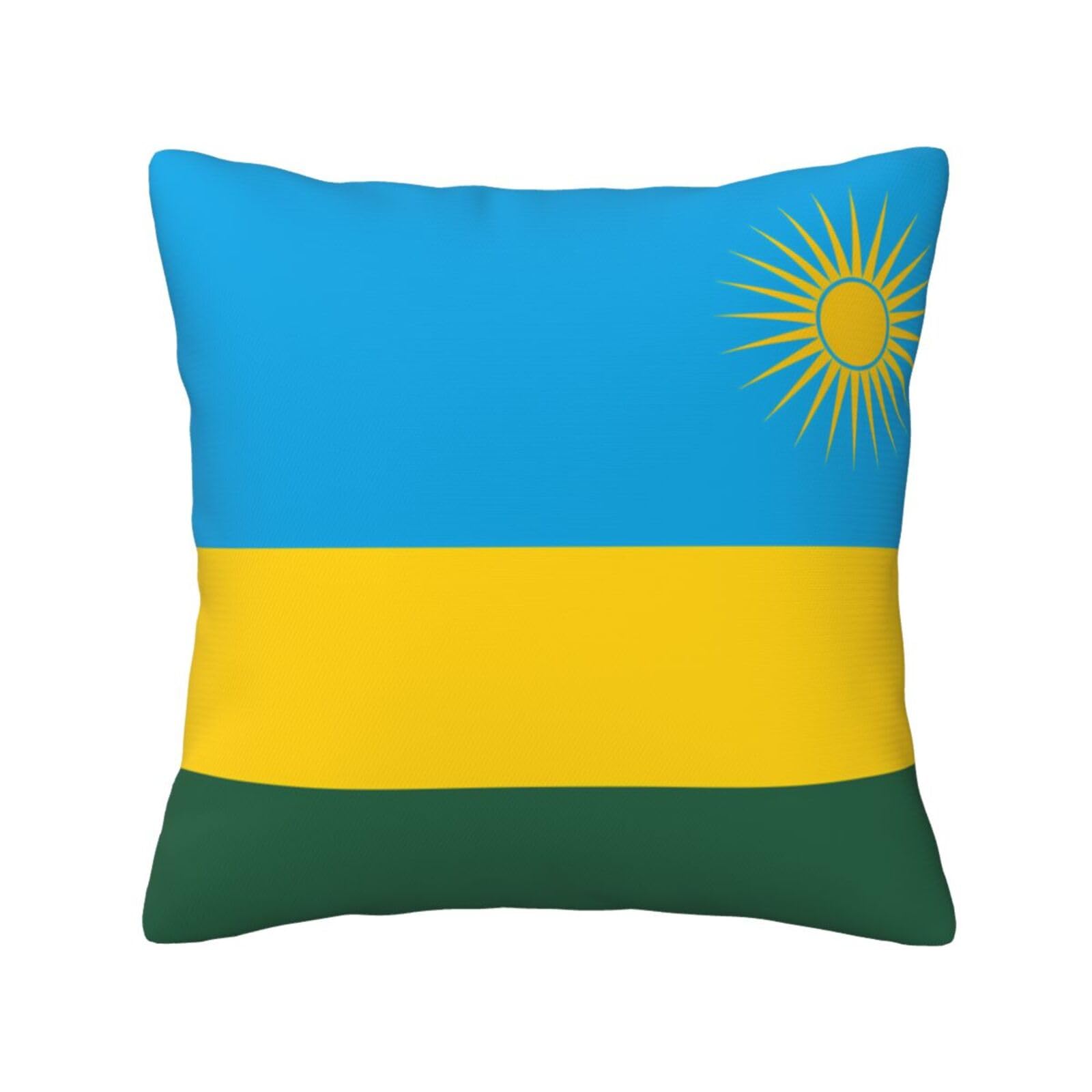 SXZVVBN Flag of RwandaDecorative Square Sofa Cushion Covers
