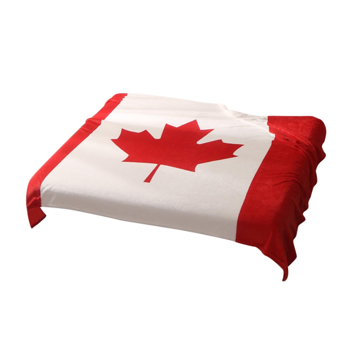 Couverture en flanelle 150x200 cm motif drapeau canadien