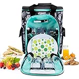 【Aplicable】 La tela Oxford 600D encriptada es más resistente al desgaste. El forro de PEVA ha pasado la norma técnica alemana de seguridad alimentaria LFGB. El diseño ergonómico te hace sentir relajado cuando llevas objetos pesados ​​en trajes de picnic para viajes de larga distancia, senderismo y acampada. Son especialmente adecuados para uso en exteriores. Absolutamente orgulloso de ser una canasta de regalo de bodas para parejas jóvenes.