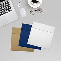 Vista 142 de LUXPaper Sobres de invitación cuadrados Despegar y prensar 8 x 8 pulgadas Natural Texto de 70 libras 50