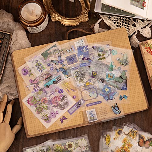 508Pcs Diy Aesthetic Scrapbooking Supplies Kit - Vintage Junk Journal Kit Mystical Jungle Ephemera Journal Stickers For Journaling Plant Butterfly Flower Mushroom Insect Stickers Stuff For Teen Girls #TOP1