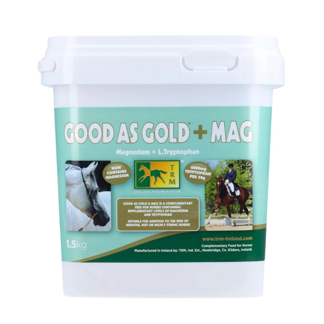 M.T.R. Good As Gold + Mag, Beruhigungsmittel mit L-Tryptophan und Magnesium (1,5 kg) für nervöse, hitzige, gestresste oder aggressive Pferde