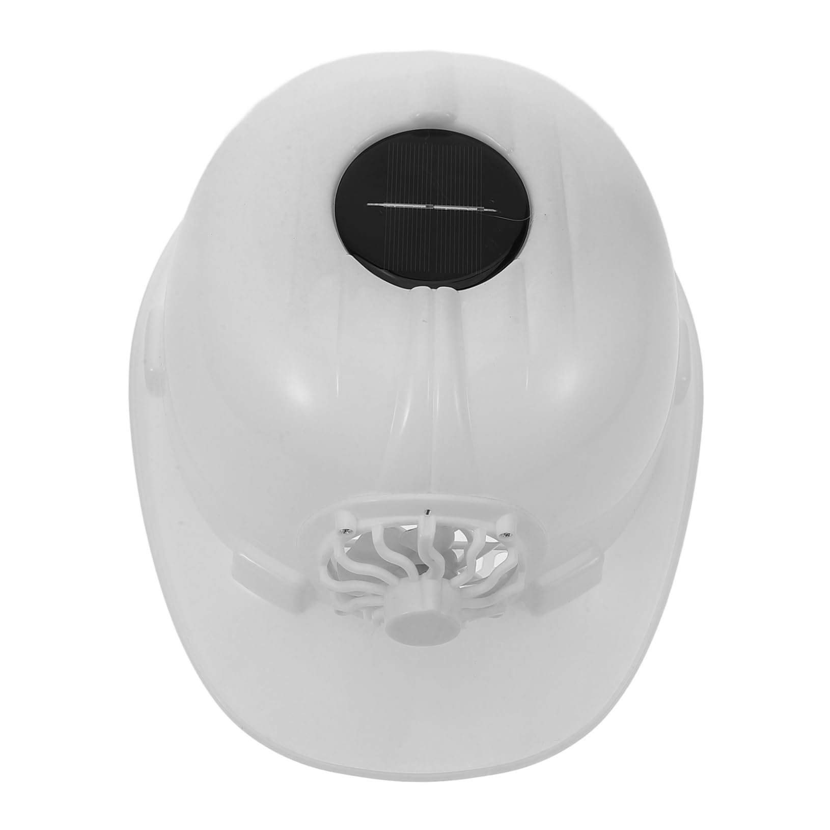 Veemoon Casco di sicurezza solare cappello solare elmetto di sicurezza Cappelli per ventole fan costruzione alto Cappello di sicurezza elmetto protettivo con ventola plastica bianca