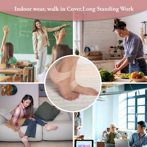 Image of Wonder Care Pair Of 1 Silicone Heels Protectors For Moisturizing Heels (Large), Cracked Heel Protection, Relief Blister, Heel Spurs, And Plantar Fascitis Wrap| Heel Gel Socks| Stretchable | Anti Slip