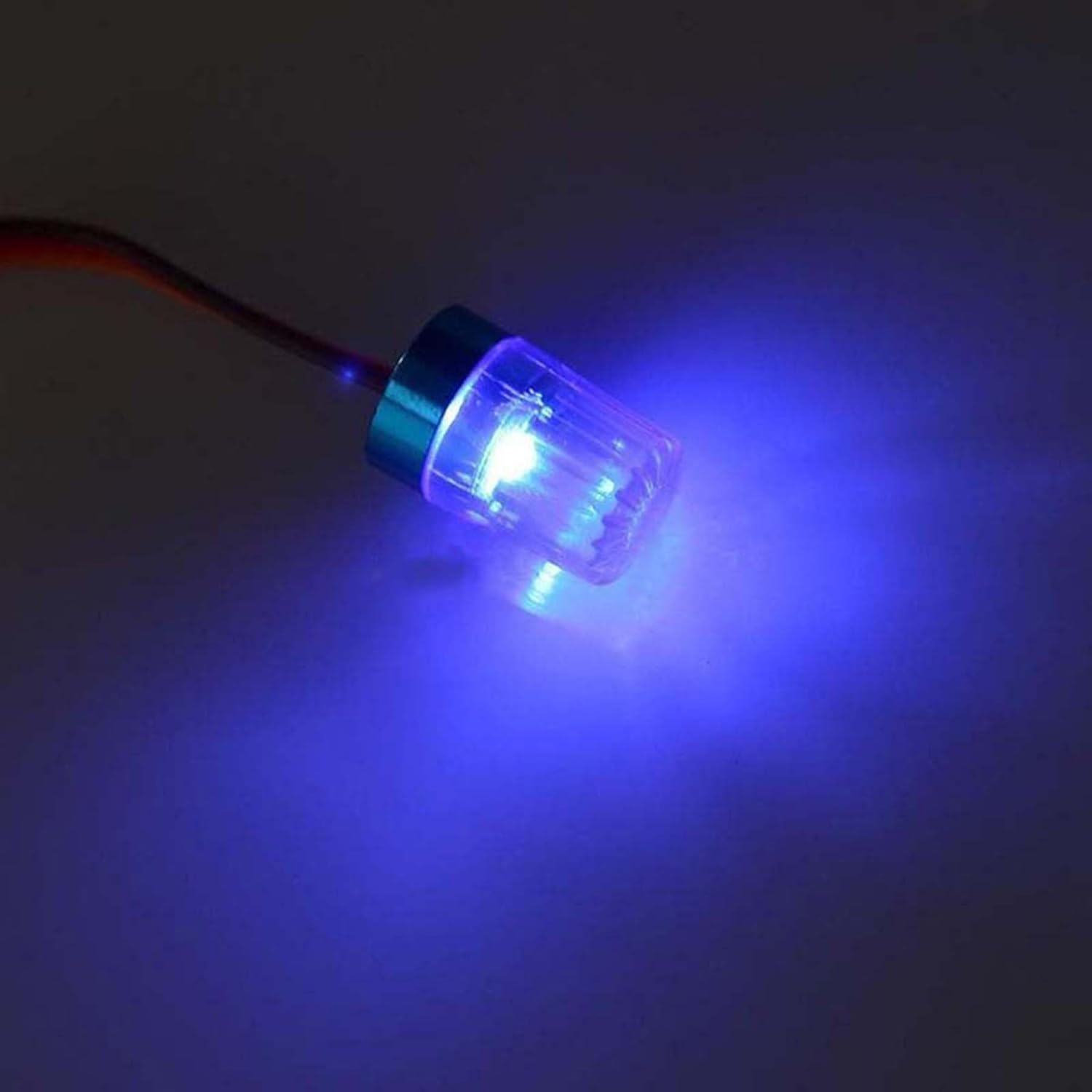 2PCS RC Model Car LED Rotating Flashing Police Lights for 1/8 1/10 1/12 SCX10 TRX4 RC Crawler 1/14 RC Tamiya Tractor Excavator Engineering Truck (9x15mm, Blue)
