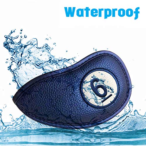 image for FINGER TEN Golf Club Iron Covers Upgrade Magnetic Value 11 Pack, Synth