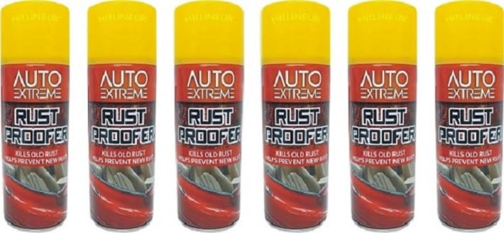 HitlineUK6 x 400ML Rust Remover Spray Anti Rust Shield,Protect Rust Paint Rust Remover, For Spraying Cast Iron Metal Gate, Stainless Steel Doors, Railings Garden Furniture
