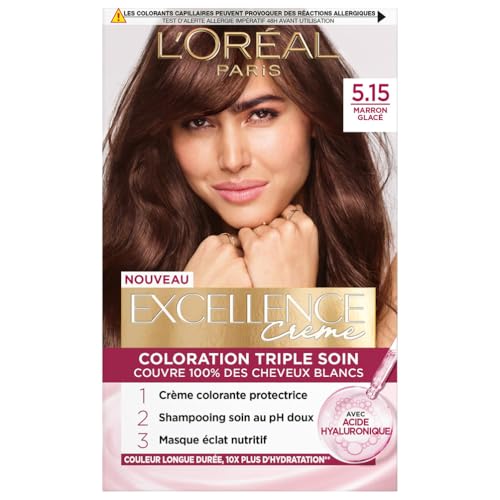 Coloration 5.15 Glacé Enrichie En Acide Hyaluronique Excellence Crème 'oreal Paris La Boîte - vue 3