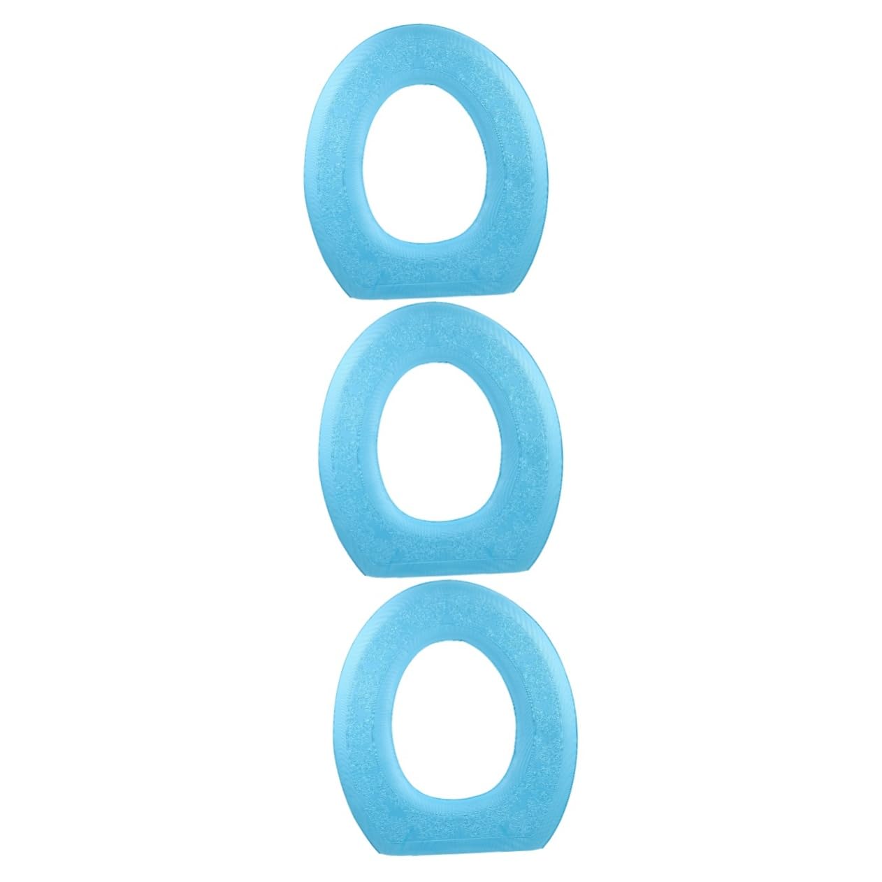 Anneome 3pcs Oval Toilet Seat Cover Set Washable Self-Adhesive Eva Toilet Seat Ring Cover Pad for Summer Use Decorative Mat