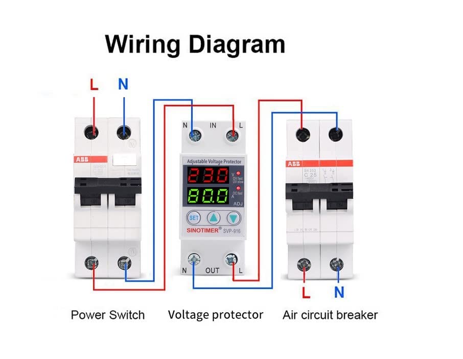 Wiring diagram for DEWIN SVP-916 showing connections with power switch and air circuit breaker