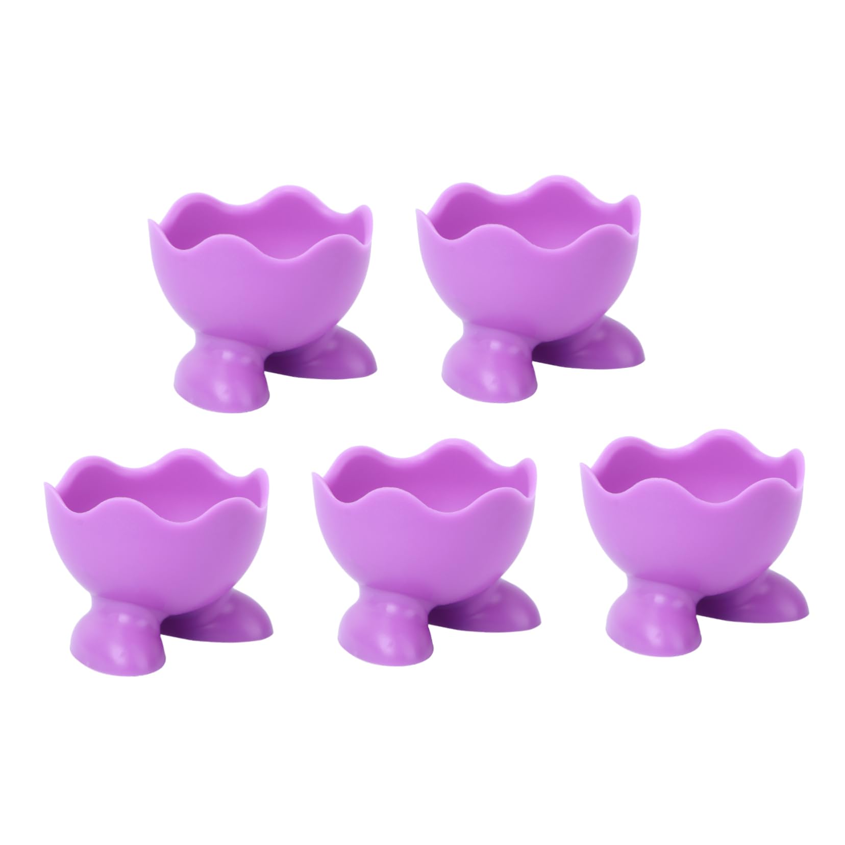 GRIRIW 5pcs Silicone Egg Holder Soft Boiled Egg Holder Microwave Egg Cooker Cups for Egg Poacher Cups Egg Organizer Egg Serving Cups Easter Egg Cups Rapid Egg Cooker Egg Boiled Holder