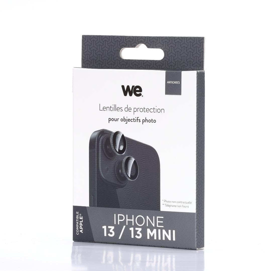WE - Lentes de protección para lentes de cámara iPhone 13/13 Mini (2 lentes incluidas)