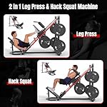 Dripex Leg Press Machine, Leg Press Machines for Home Gym, Professional Leg Press Hack Squat Machine Combo with 4 Weight Plate Storage Holders for Full Lower Body Workout - Weight Plates Not Included - Image 2