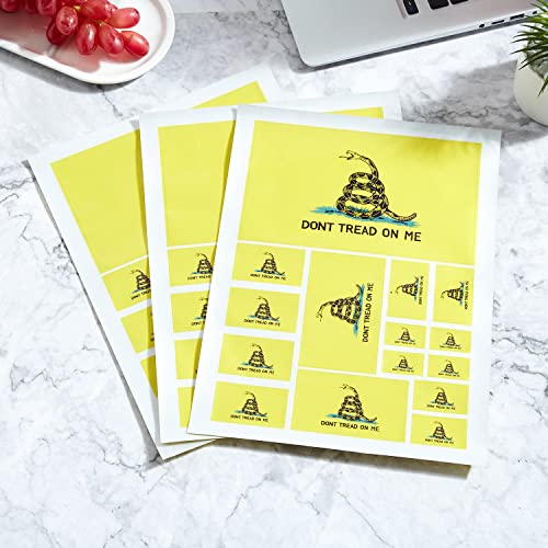 Image of CANTENDO 3 Pack Dont Tread on Me Gadsden Flag Decal - Thin Dont Tread on Me Gadsden Flags Reflective Vinyl Car Stickers - for Car Window Bumper Waterproof Sticker (12 x 8.5 Inch)