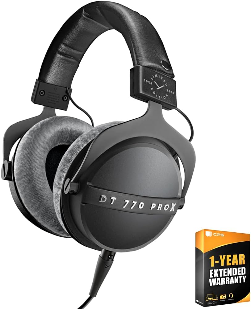 beyerdynamic DT 770 Pro X Limited Edition Over-Ear Studio Headphones Bundle with 1 Year CPS Enhanced Protection Pack beyerdynamic DT 770 Pro X Limited Edition Over-Ear Studio Headphones Bundle with 1 Year CPS Enhanced Protection Pack