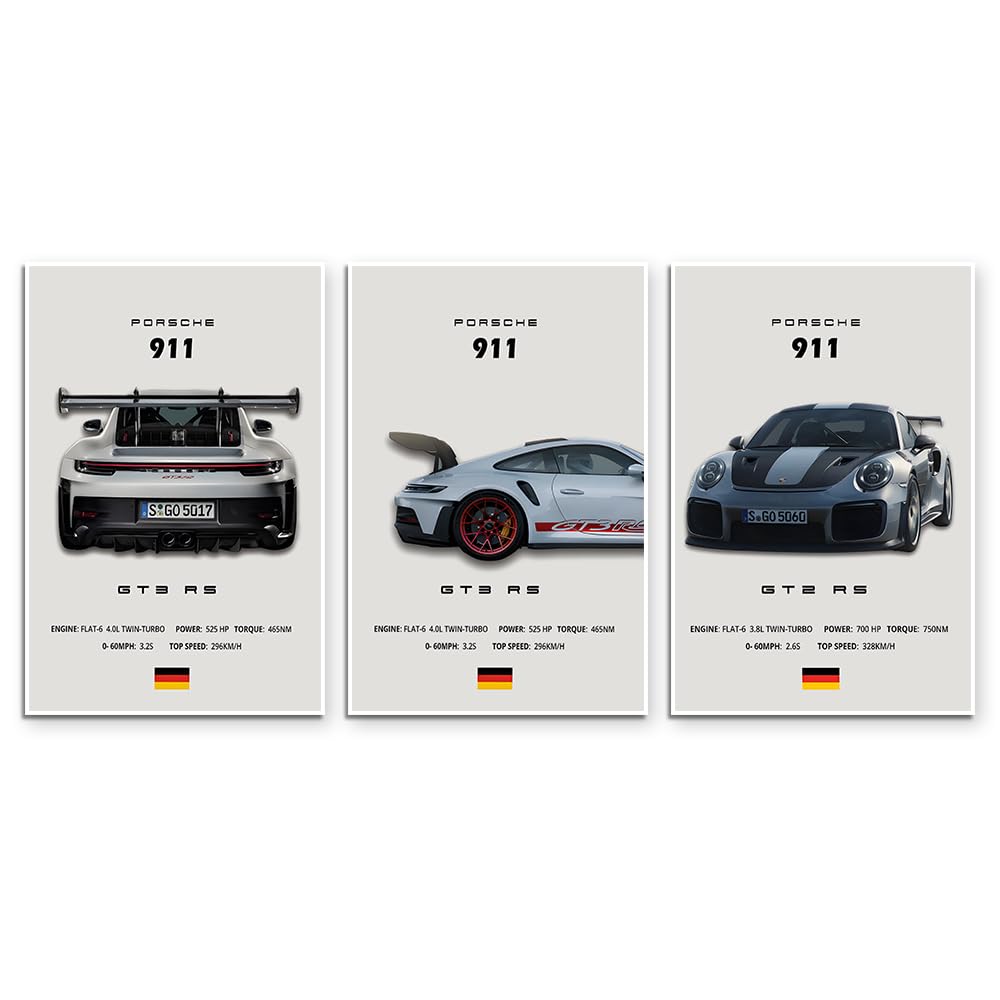 Amazon.com: VejiA Car Poster Canvas Wall Art 911 GT Turbo Posters