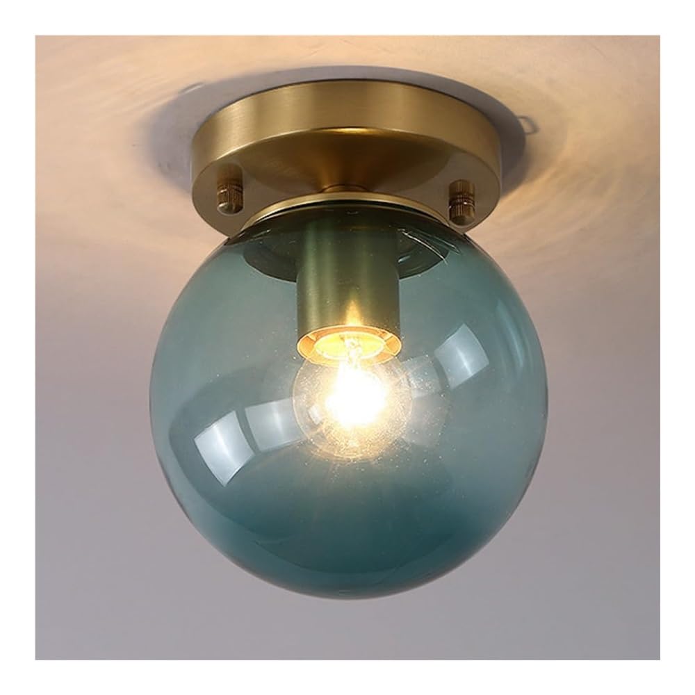 ITOSUI Modern Farmhouse Glass Pendant Lamp Shade Ceiling Light - Simple Semi Flush Mount Light Fixture for Hallway, Corridor, Kitchen, Entryway, Bedroom(I)