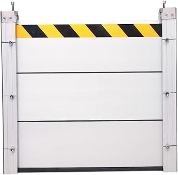 Aluminum Flood Barrier, Flood Barriers for Home, Detachable Stackable Baffle Flood Protection System, Heavy Duty Reusable Aluminum Flood Water Barrier for Garage, Home, Front Door, Basement, Gates