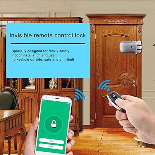 WAFU 010 Smart Remote Control Door Lock with Touch Button, Wireless WiFi Anti-Theft Invisible Lock - Image 3