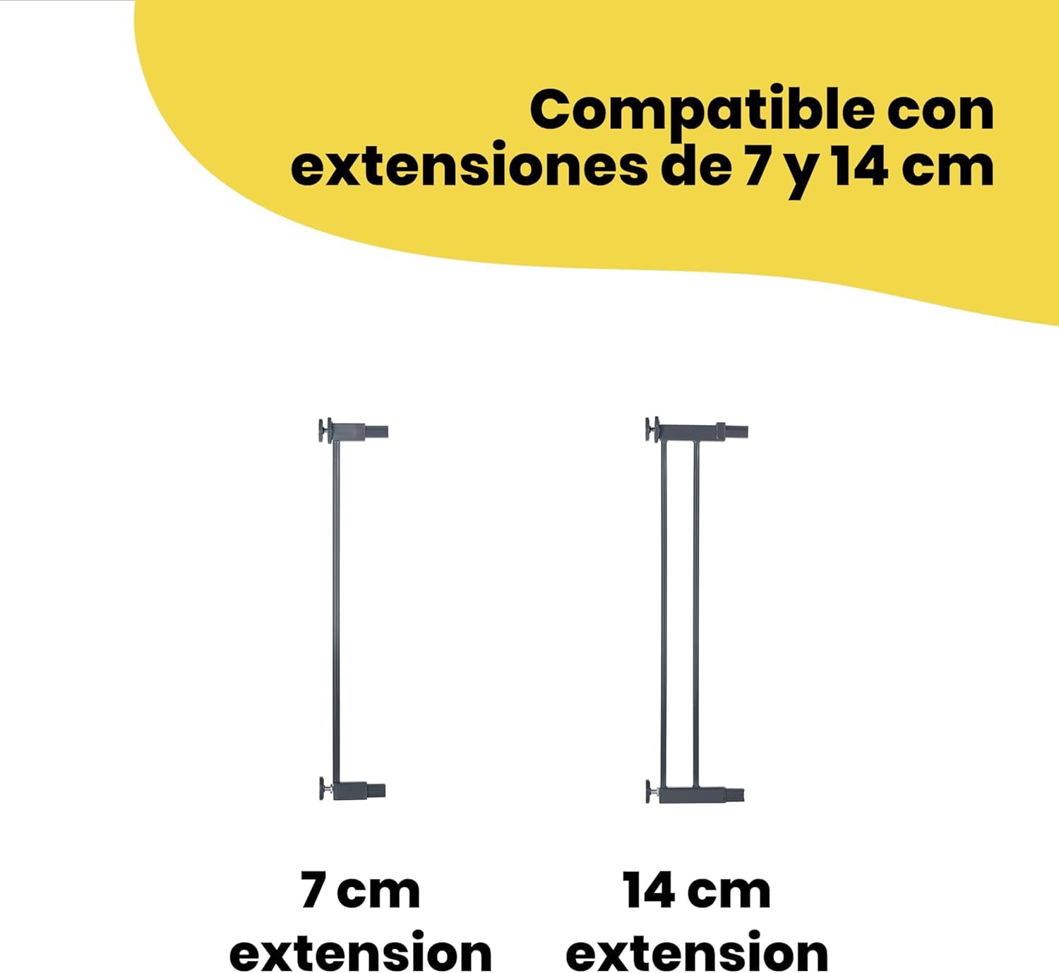 Safety 1st Easy Close Metal, Barrera Seguridad Niños Escalera Presión, 73–80cm (máx. 108cm), Valla Seguridad Infantil Fácil Cierre, Abre 1 Mano, Sin Tornillos, Doble Bloqueo, Efecto Madera