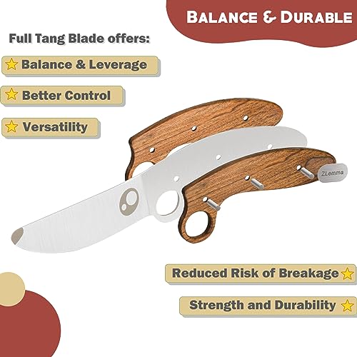 Zlemma Kids Knife Boy Scout Knife With Educational Ring & Sheath & Rounded Tip thumb #3