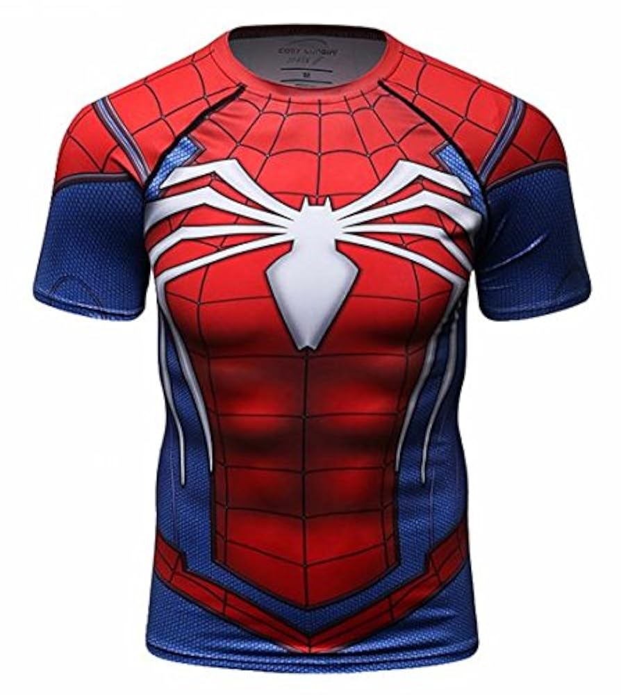 Amazon | G.P.FitnessGear スポーツウェア スパイダーマン 半袖