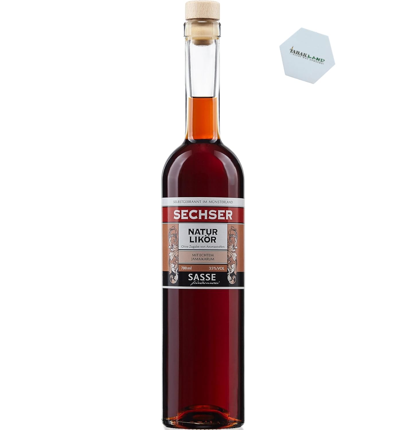 Sasse Sechser Naturlikör 35% vol. - 700 ml | Feinster Bio-Kräuterlikör