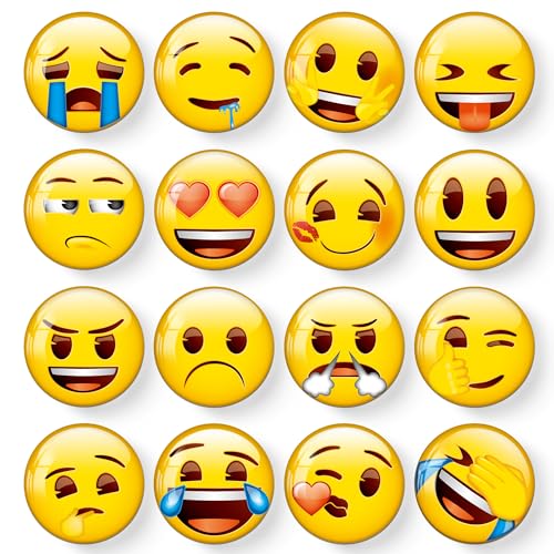 16 imanes decorativos para refrigerador estilo Emoji