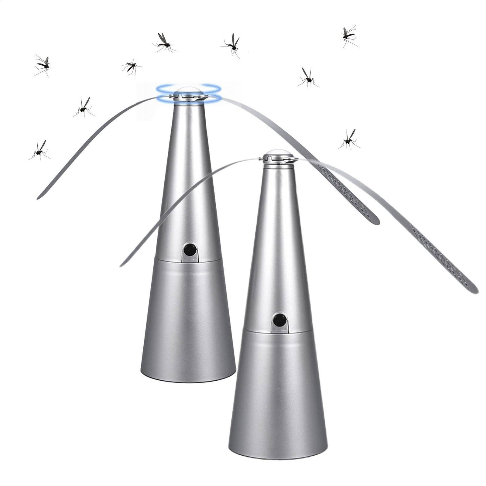 Fly Repellents Fan Fly Fans For Tables Flys Deterrents For Indoor Outdoor Keeps FliesAway With Soft Bladess Electric Flys Fan ForKitchen BBQ Home (2PCS)