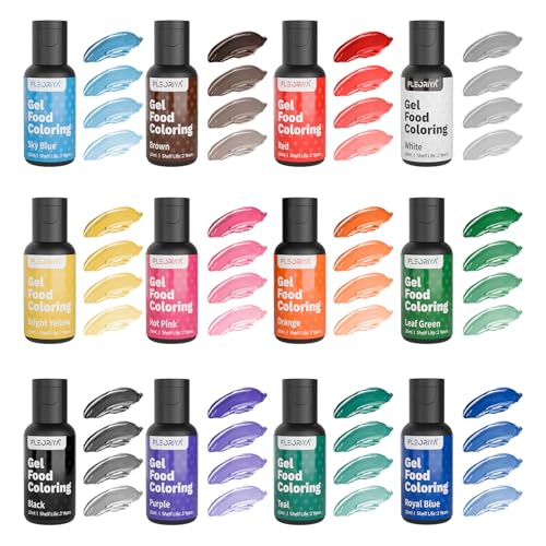 Gel Food Coloring, 20ml Vibrant Flavorless Food Dye for Easter Cake Cookie Decorating, Baking, Candy Melts, Frosting, Easter Eggs