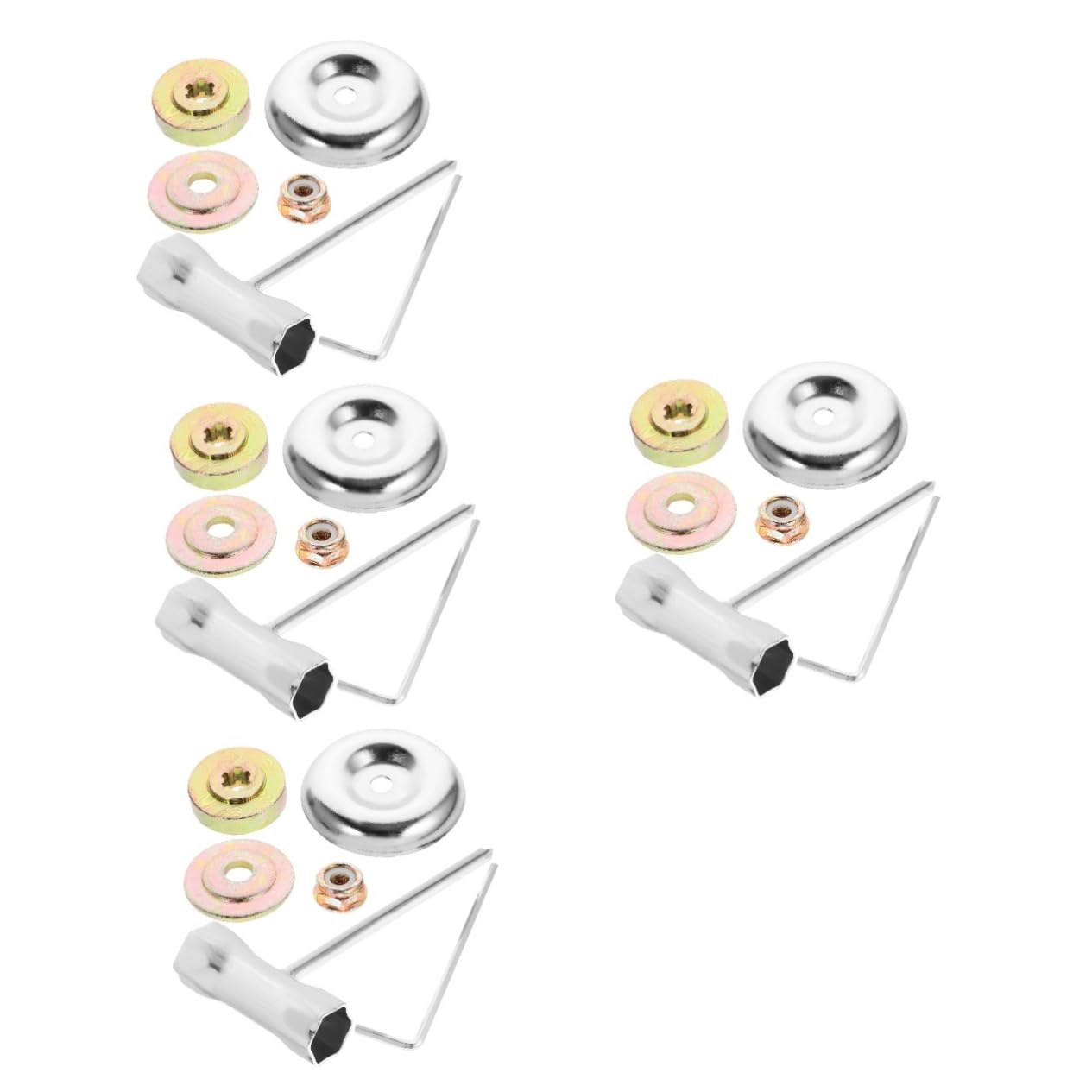 Mipcase 4sets Accessori per Tosaerba con Chiave di Ricambio e Disco Metallico per Decespugliatore per Giardinaggio e Manutenzione del Prato