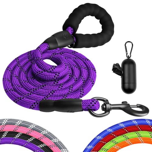 Perperqer Heavy Duty Dog Leash for Large Medium Small Breed Dogs, Reflective Rope Dog leashes with...