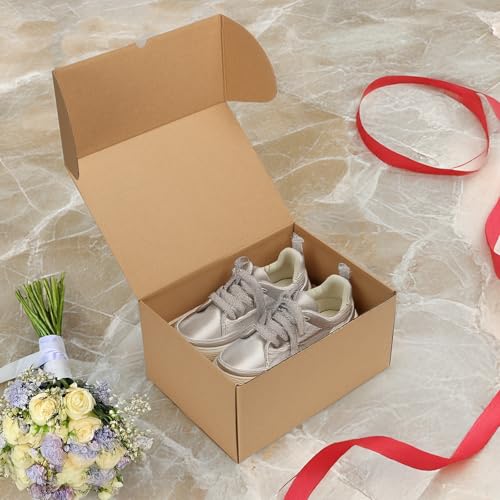 Image of HORLIMER 12x9x6 inches Shipping Boxes Set of 15, Brown Corrugated Cardboard Box for Mailing, Packaging, Small Business
