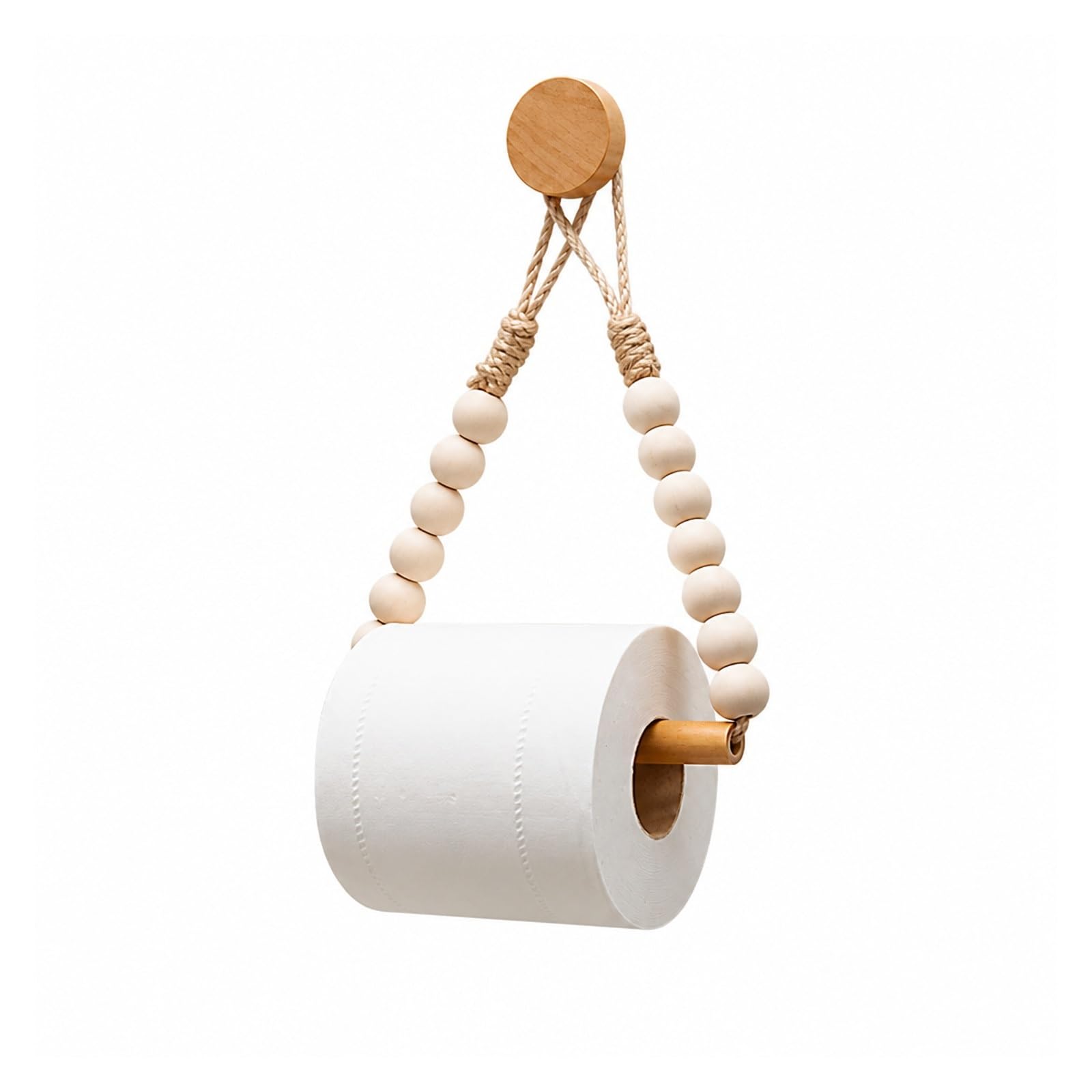 Toilet Roll Holder, Punch-Free Roll Paper Storage Rack Rustic Style,for Bathroom