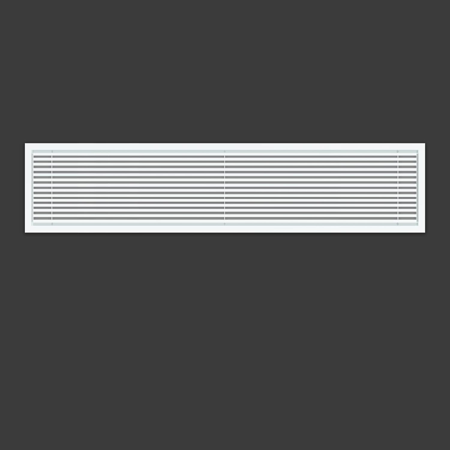 Linear Bar Air Grille 36" X 8", Aluminum Air Supply/Return Grilles,Easy Air Flow,Removable Grille/Door-HVAC Air Vent Cover,White [Outer Dimensions: 36.8"w X 8.8"h]
