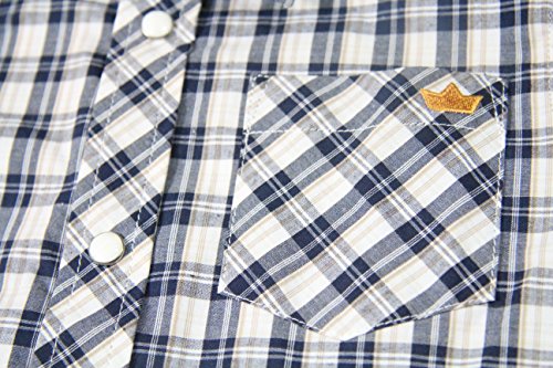 Toddler Boys' Cotton Blend Shirt - Navy Blue Check Western Plaid 3T #TOP1