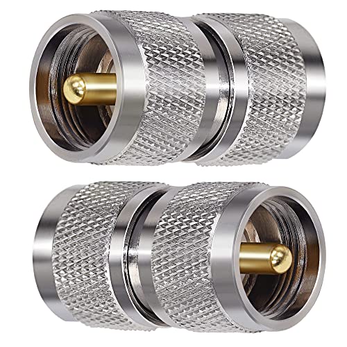 Conector coaxial TUOLNK UHF macho a macho 2 piezas miniatura 6