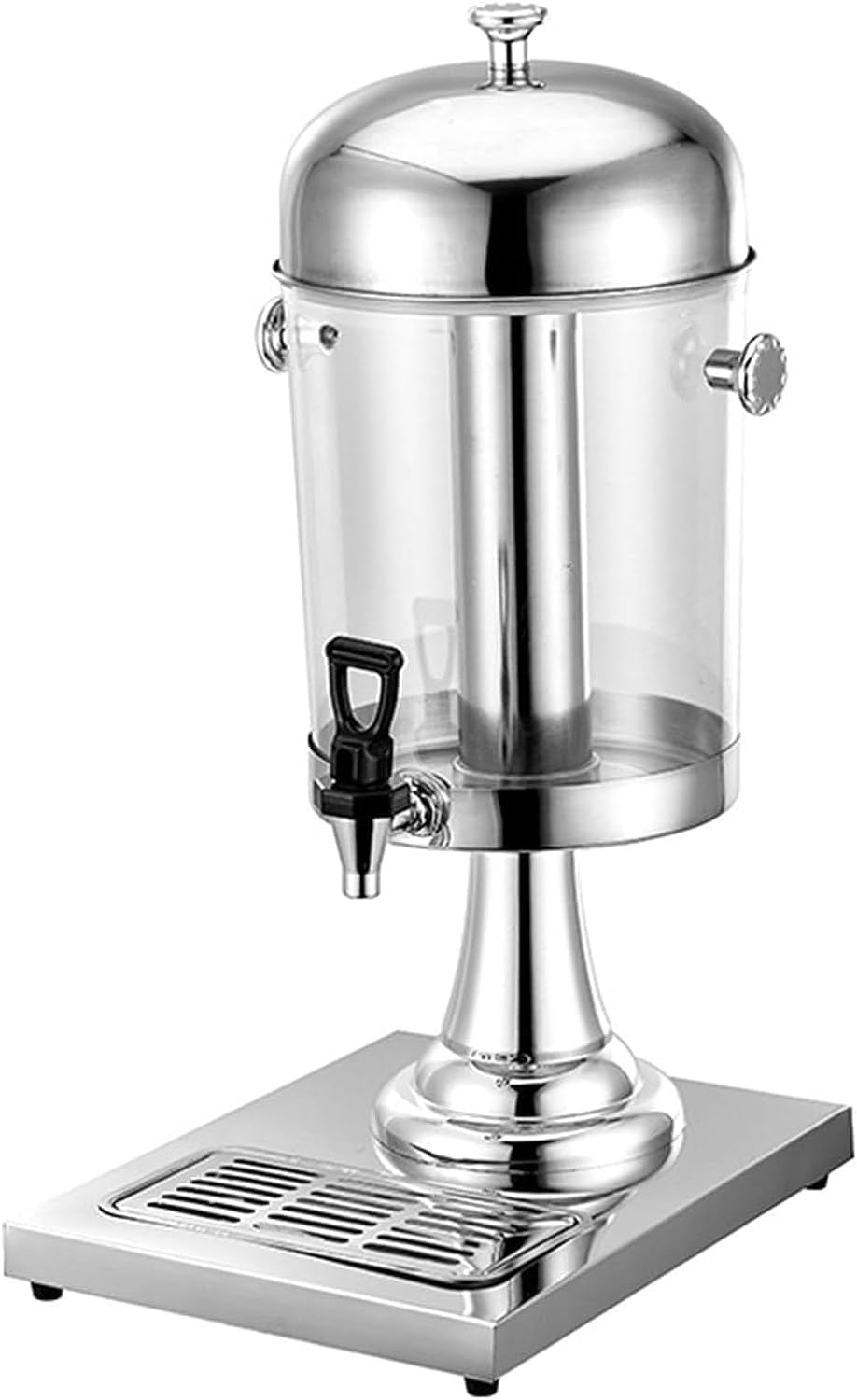 MYUYEE Drink Dispensers For Parties, Stainless Steel Juice Beverage Dispenser, 8/16/24L Catering Drinks Fountain, For Juice Tea Lemonade Iced Coffee (Silver 8L)