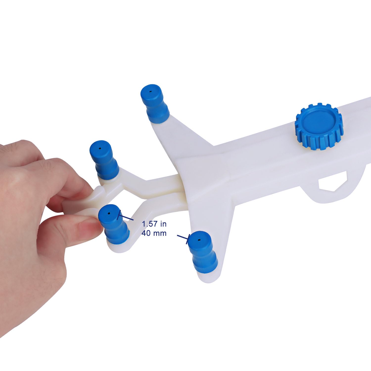 Labasics Morsetto Doppio per Buretta in Plastica, Morsetto per Buretta Regolabile Stile Farfalla con Molla, Accessorio da Laboratorio