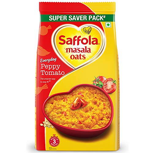 Image of Saffola Masala Oats, Veggie Twist, 1 kg + Saffola Masala Oats, Peppy Tomato, 500g